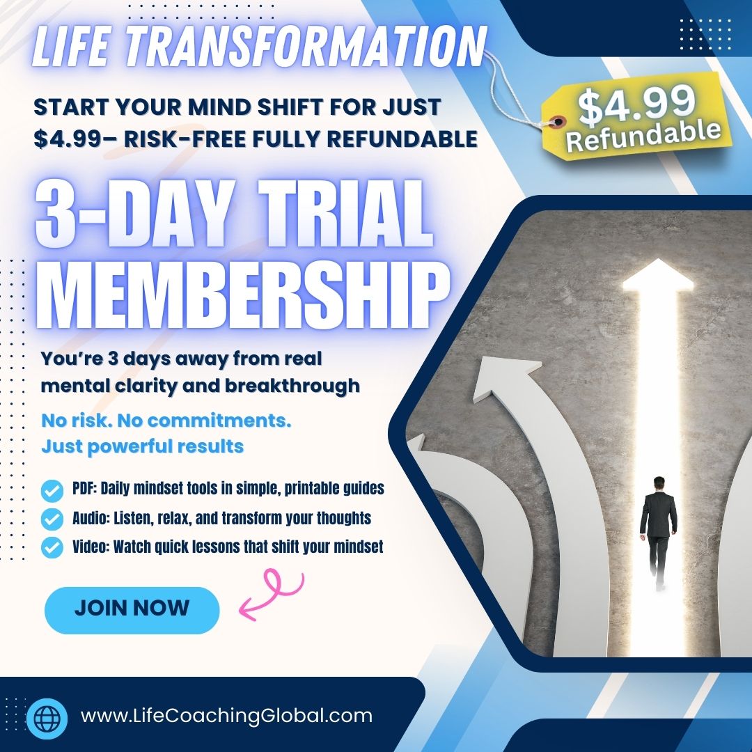 Transform Your Life with a 3-Day Trial Membership — Only $4.99, Fully Refundable!